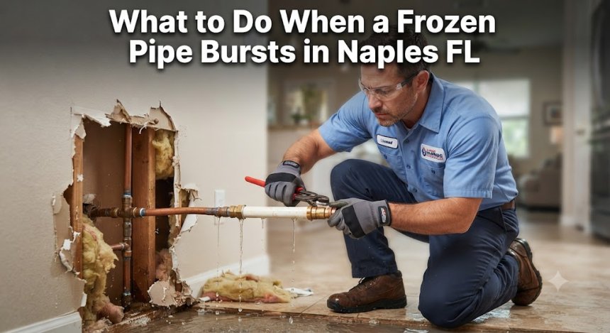 What to Do When a Frozen Pipe Bursts in Naples FL
